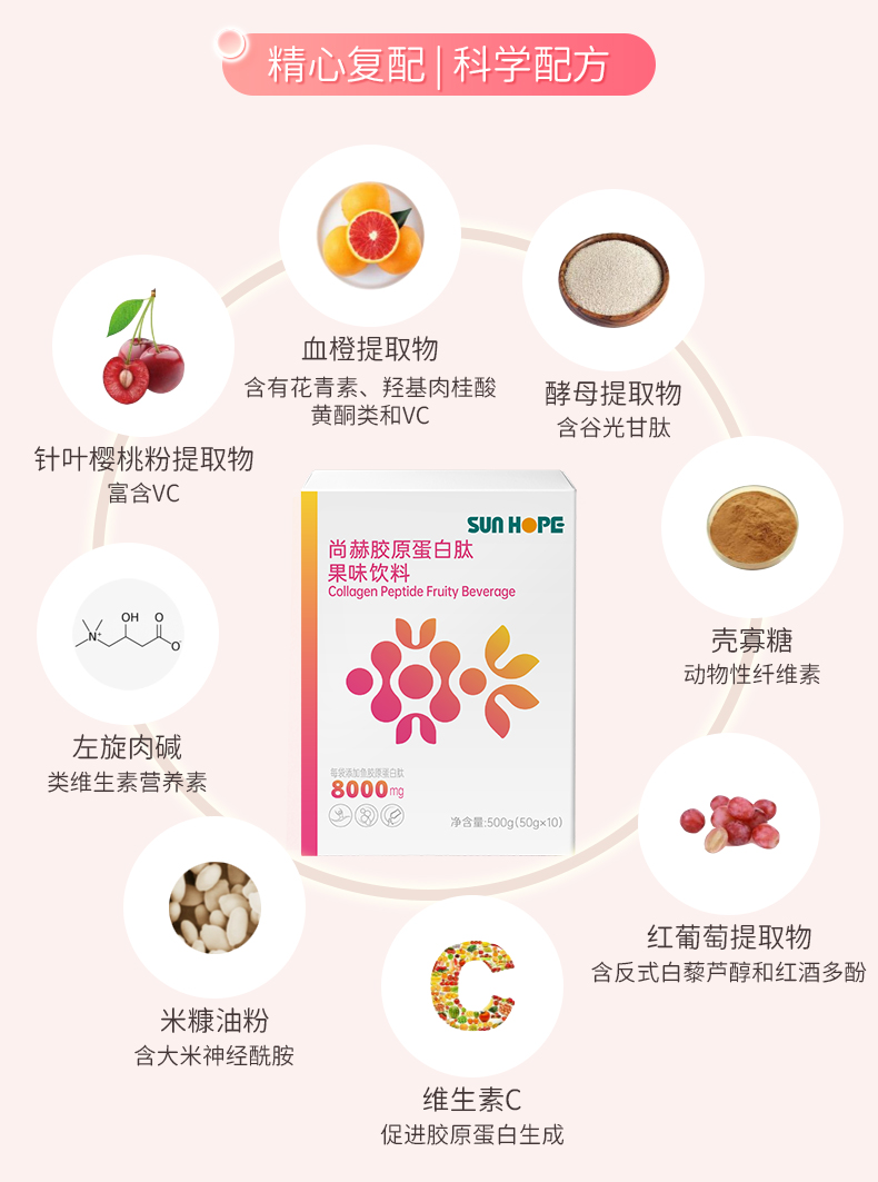 尚赫胶原蛋白肽果味饮料
